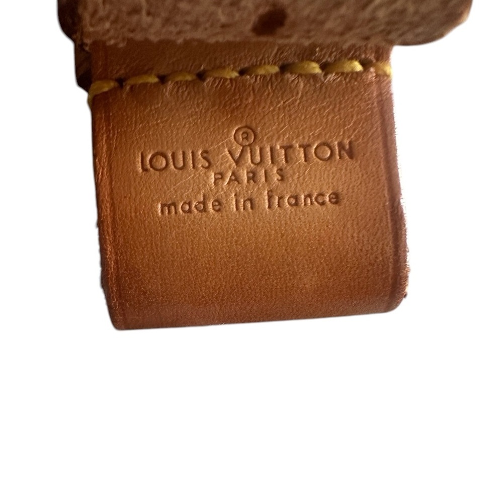 Louis Vuitton Tan Leather Luggage  Tag  with Metal Buckle - Picture 3 of 4